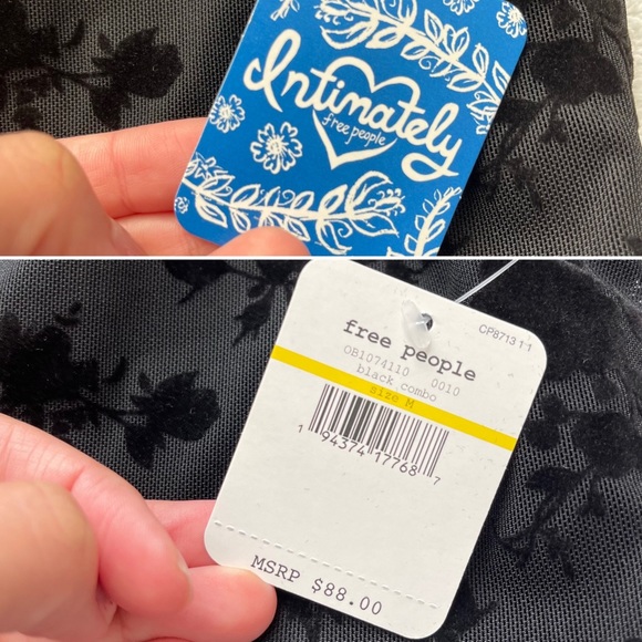 Free People Intimately Babes in Bandeaus Black Lace Bodysuit M - Picture 15 of 16